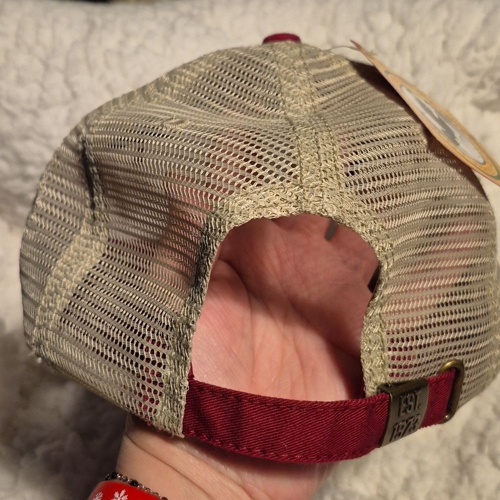 NWTF Turkey Dark Red Faux Suede Sliderback Hat - New - Picture 5 of 9